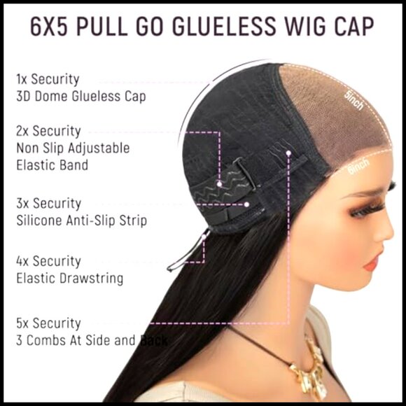 Human Hair Wig Glueless HD Lace Closure Pre Plucked Loose Body Wave main image 6
